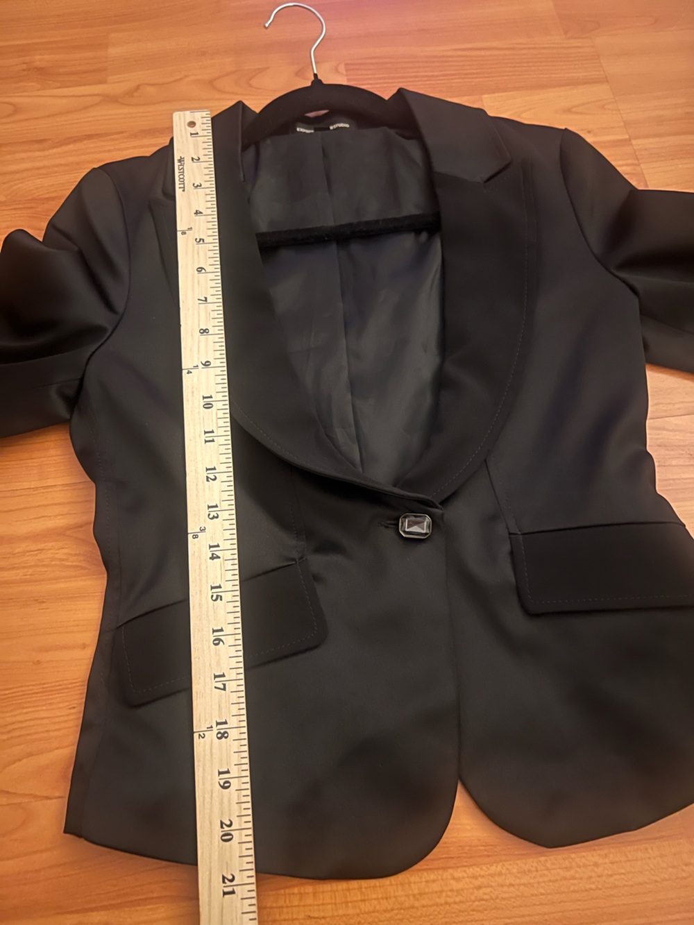 Express Design Studio Satin Tuxedo Suit Jacket - Picture 11 of 11